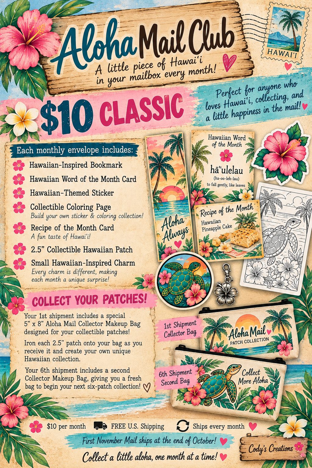 🌺 Aloha Mail Club – $10