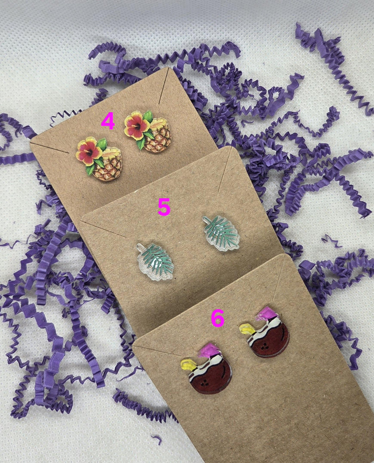 Tropical vibes stud earrings