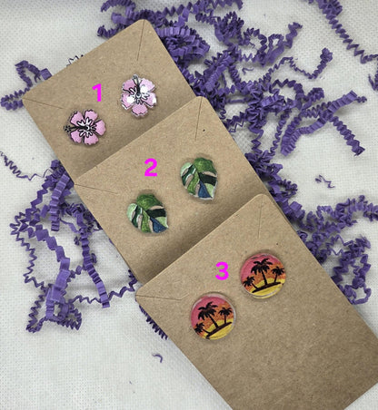 Tropical vibes stud earrings